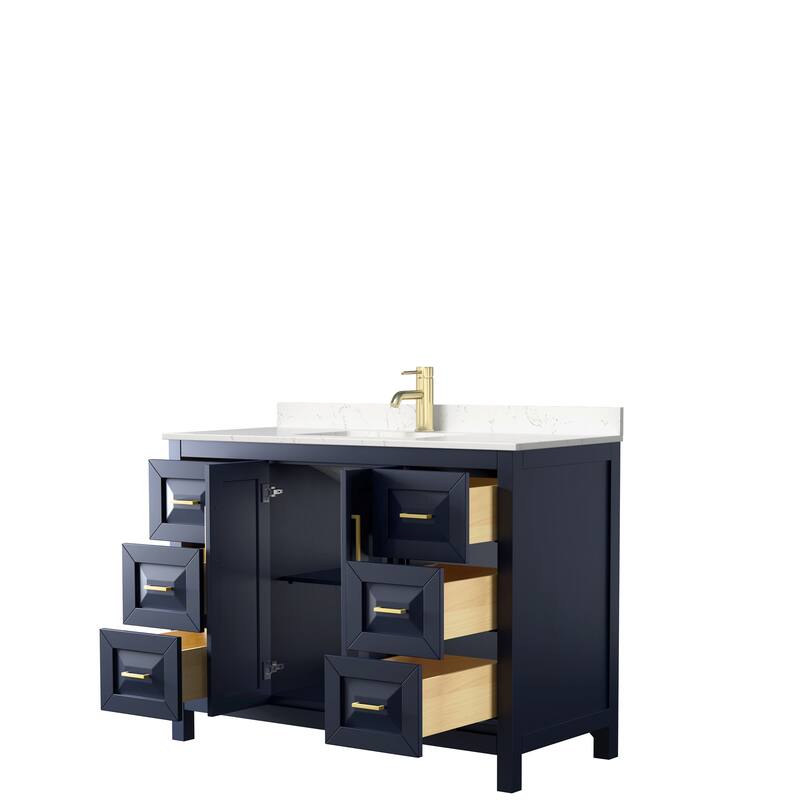 Daria 48 Inch Single Vanity, Cultured Marble Top