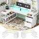preview thumbnail 1 of 36, 67" L Gaming Shaped Desk Storage Shelves Power Outlet 2 Drawers