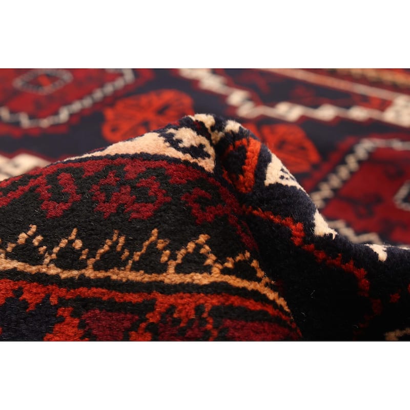 ECARPETGALLERY Hand-knotted Teimani Navy Wool Rug - 3'8 x 6'3