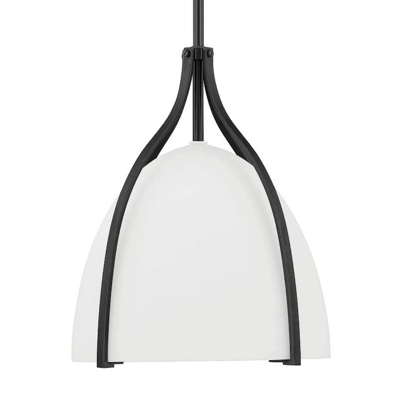 Hunter Arcelia 1-Light 12" Pendant - Modern, Contemporary, Transitional - Kitchen, Island, Dining Room, Entry.