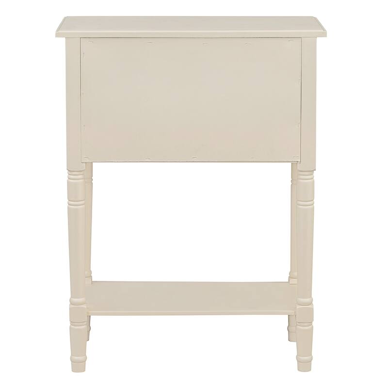 Narrow Console Table, Slim Sofa Table with Three Storage Drawers and Bottom Shelf