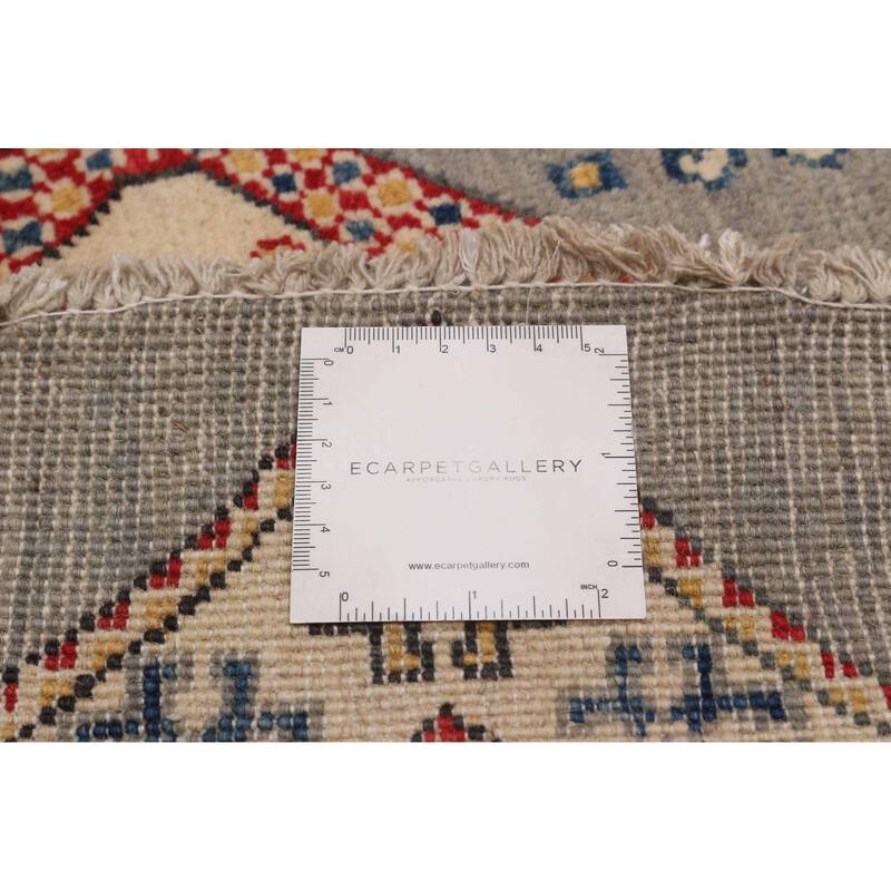 ECARPETGALLERY Hand-knotted Uzbek Ghazni Grey Wool Rug - 3'3 x 3'3