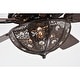 preview thumbnail 8 of 13, Milly Antique Bronze 52-Inch 5-Blade Flower Pattern Metal/Crystal Lighted Ceiling Fan