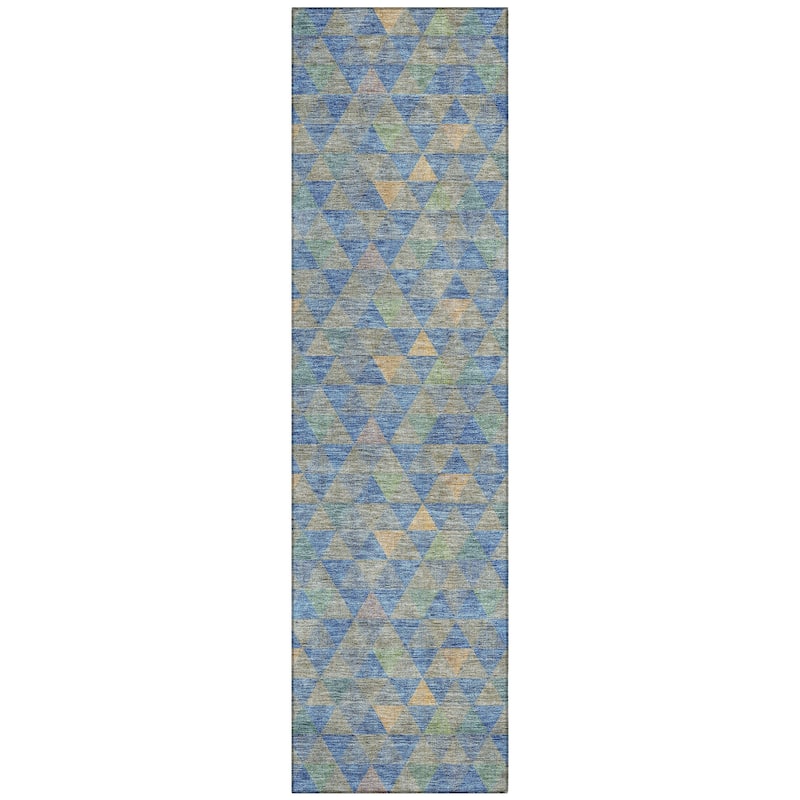 Machine Washable Indoor/ Outdoor Chantille Contemporary Mosaic Rug