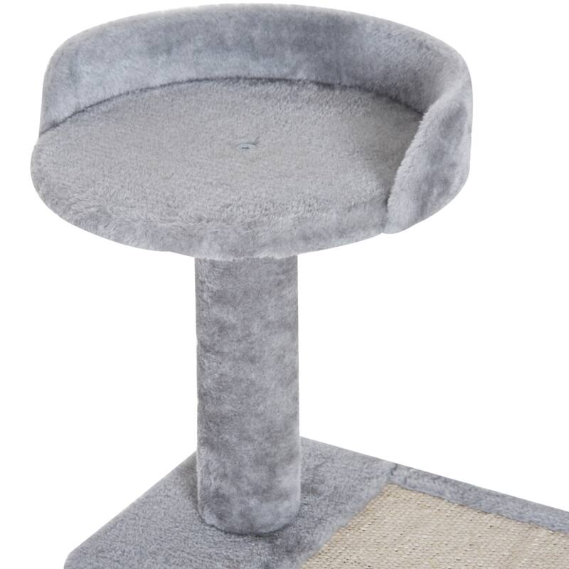 PawHut 40" 5-Level Revolving Stair Cat Tree Scratcher Climbing Activity Tower with Play Center and Resting Perch, Grey