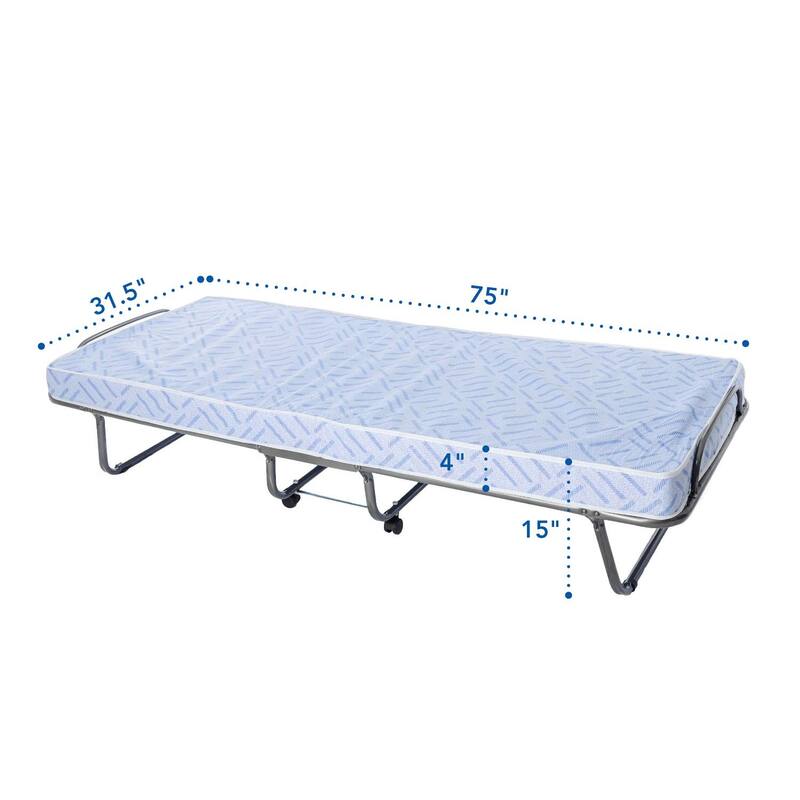 Milliard Medium Firm Foam Mattress and Rollaway Folding Cot