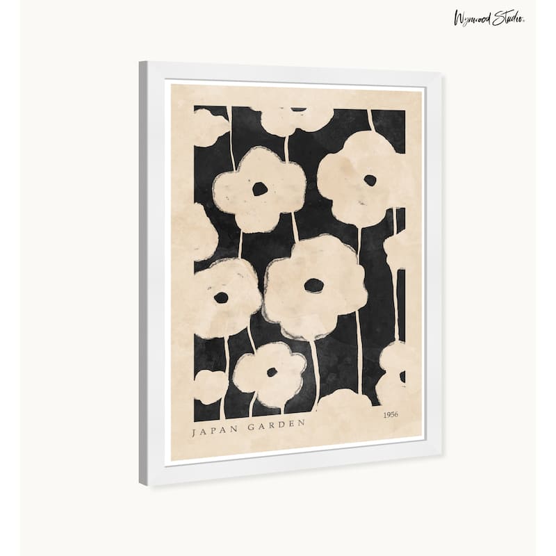Wynwood Studio Blooming Flora Noir Framed Boho Minimalist Abstract Prints