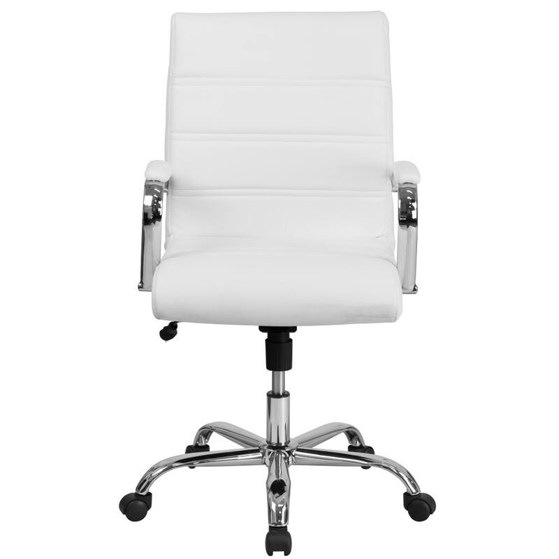 Upholstered Executive Swivel Office Chairs with Chrome Frame/Arms-4 Pack - 23"W x 24"D x 37" - 40.75"H