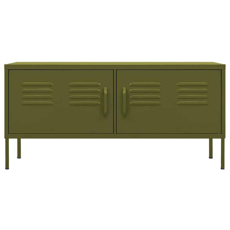 vidaXL TV Stand TV Unit Sideboard Home TV Console Media Unit Cupboard Steel - 41.3" x 13.8" x 19.7"