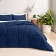 preview thumbnail 35 of 138, Bare Home Hypoallergenic Down Alternative Comforter Set Full - Dark Blue