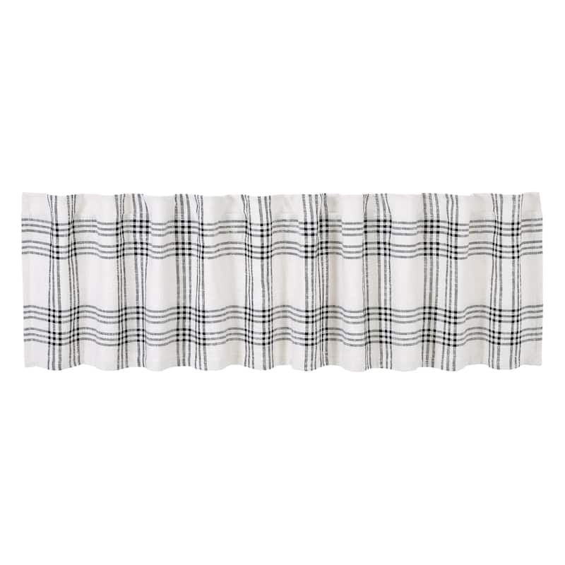 Black Plaid Valance 19x90 - M
