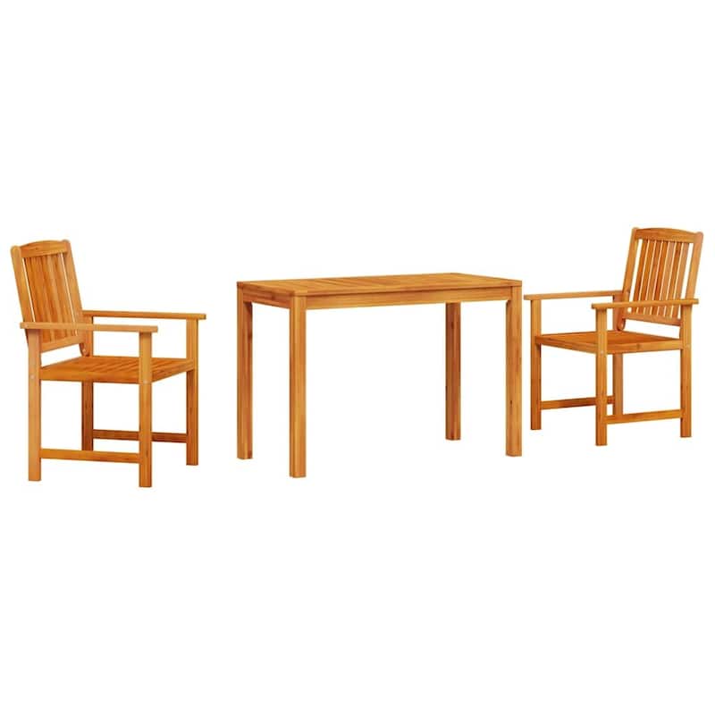 vidaXL Garden Dining Set 3 pcs Brown Solid Acacia wood - 43.3 x 21.7 x 29.5