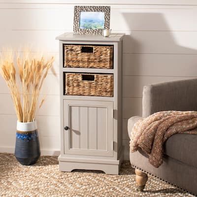 SAFAVIEH Connery Vintage Grey Storage Cabinet - 15.9" x 11.8" x 35"