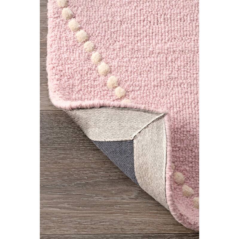 Nuloom Handmade Dotted Trellis Wool Kids Nursery Rug