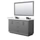 Option Dark Gray, Black Trim, White Quartz Top