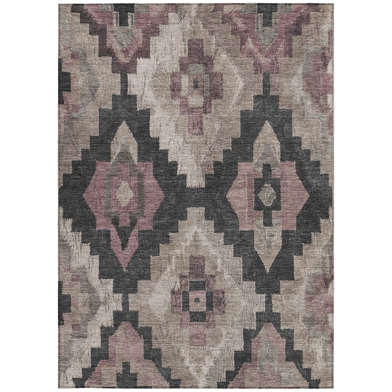 HomeRoots Aztec Transitional Rectangle Outdoor Rug