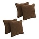 preview thumbnail 2 of 19, Blazing Needles 18-Inch Microsuede Throw Pillows (Set of 4) Chocolate