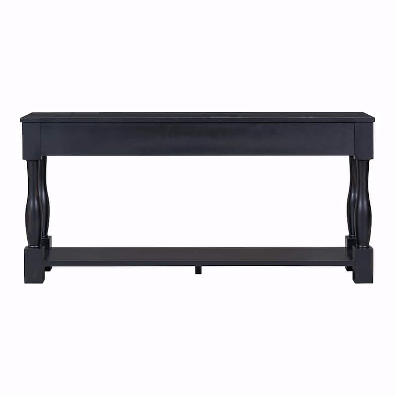 63" Console Table with Drawers and Shelf