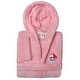 preview thumbnail 17 of 20, Sweet Kids 100% Polyester SUPER PLUSH Double Brushed Hooded Bathrobe - BOAT Pink - L