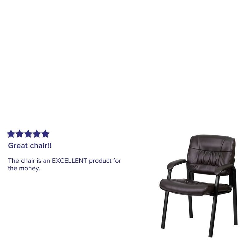 Upholstered Tufted Executive Reception Chair with Padded Arms - 23.25"W x 26"D x 36"H