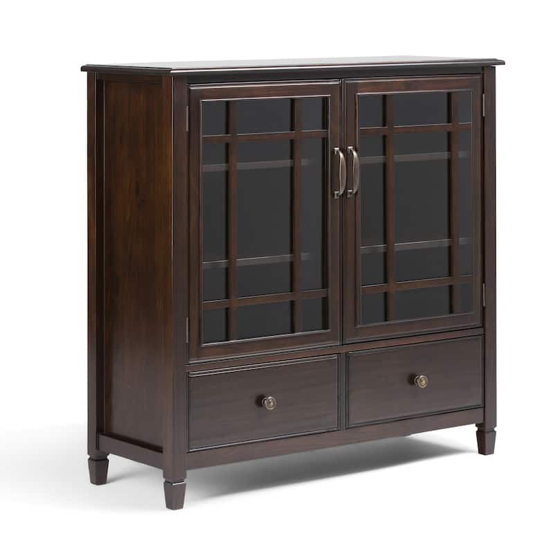 WYNDENHALL Hampshire SOLID WOOD 46 inch Wide Traditional Tall Storage Cabinet - 46"w x 17"d x 46"h