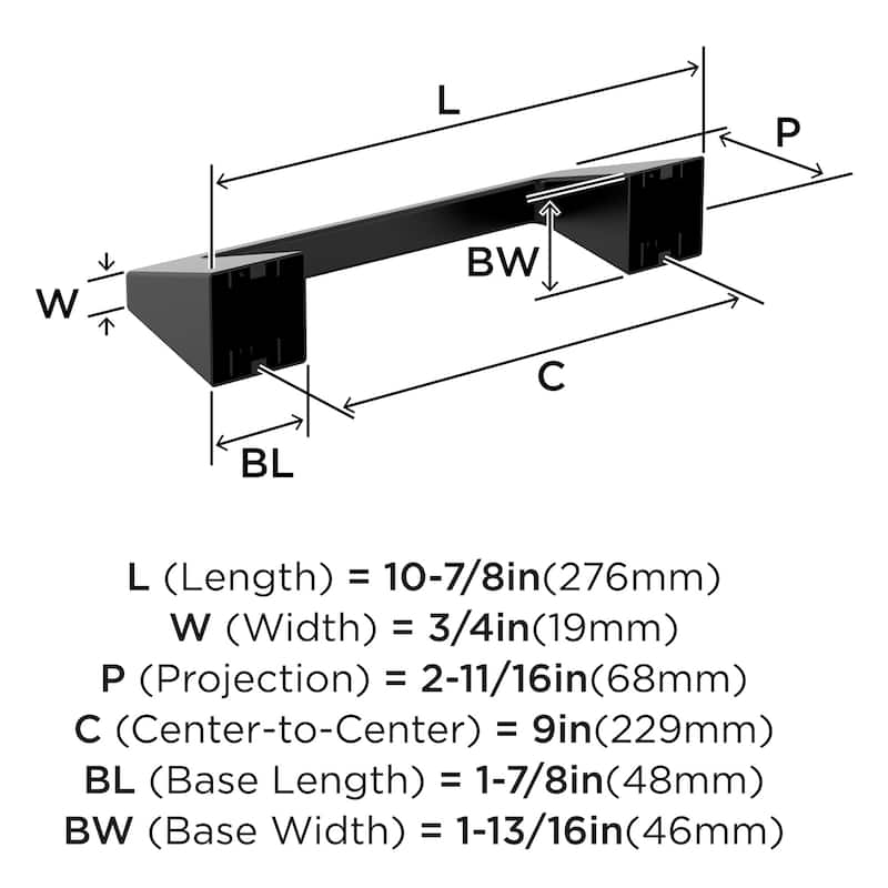 Amerock BH36005 Blackrock 10-7/8" Towel Bar