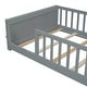 preview thumbnail 31 of 31, Twin Size Floor Platform Bed with Built-in Book Storage Rack