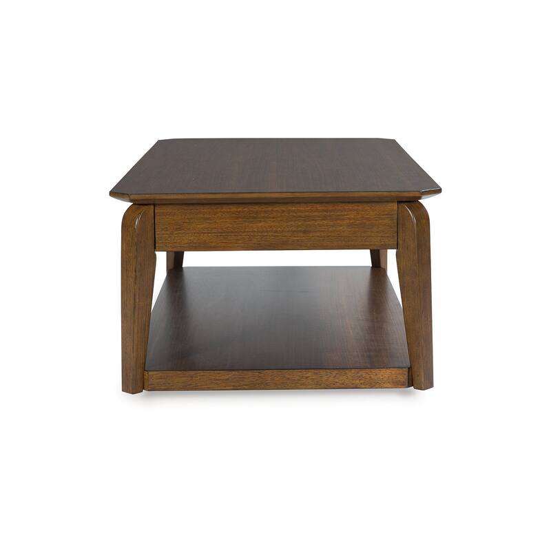 Signature Design by Ashley Trenmour Brown Coffee Table - 50"W x 28"D x 18"H