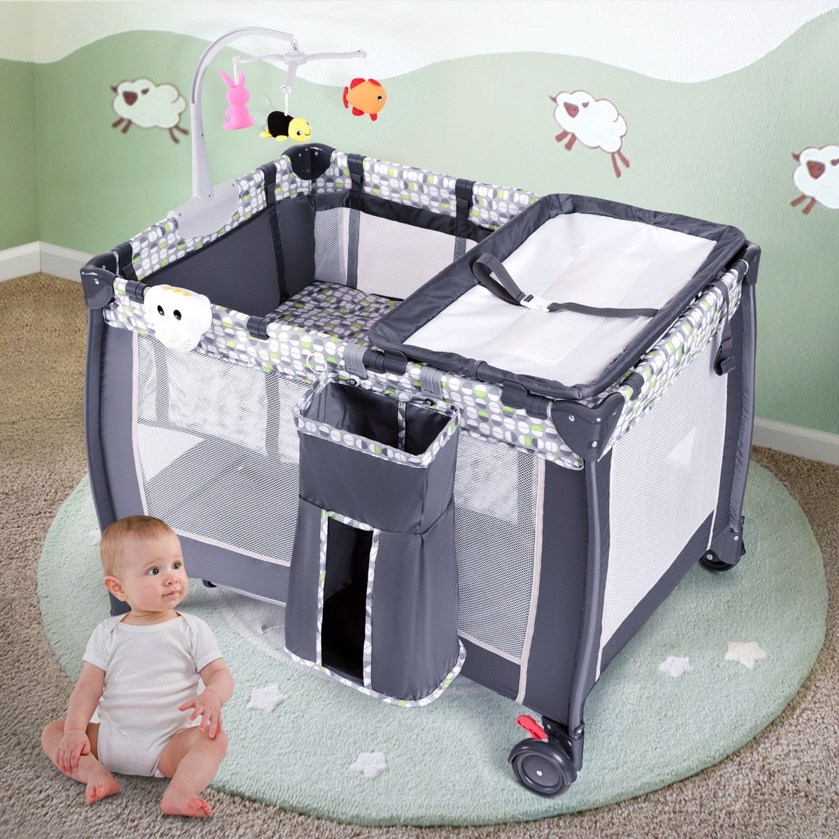 using playpen as crib