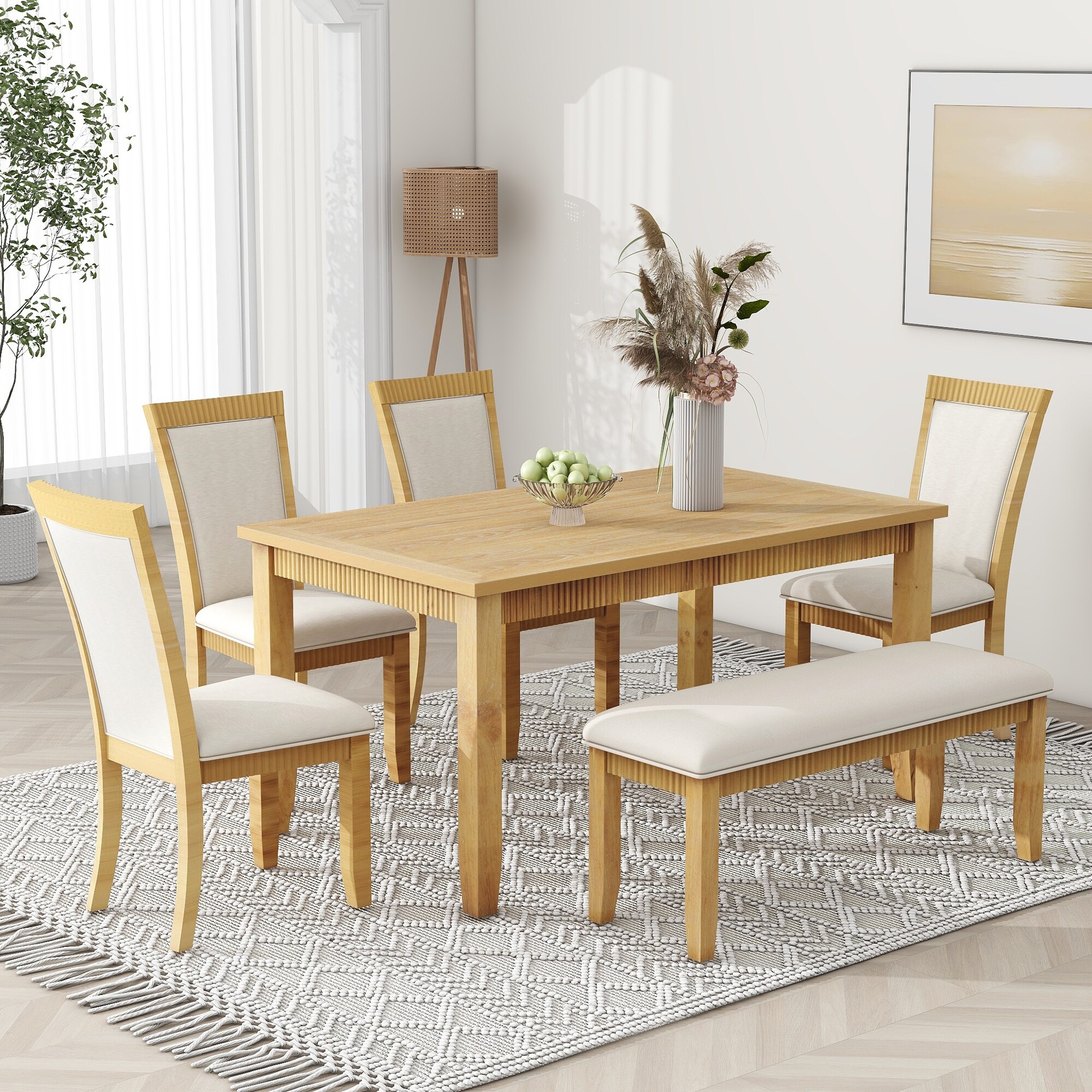 4 seater oak online dining table and chairs