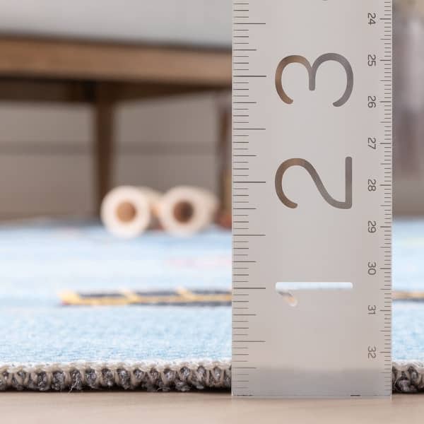 dimension image slide 5 of 7, Well Woven Kids Rugs Traffic Modern Machine Washable Area Rug