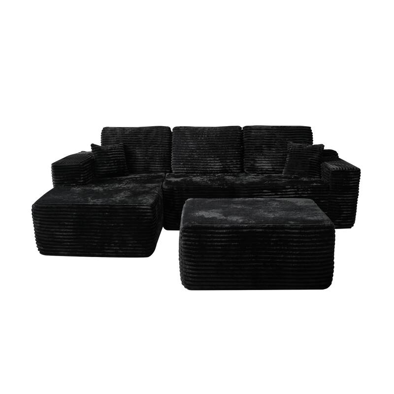 ​​OVIOS Lazy Chaise Lounge Sofa with Ottoman​