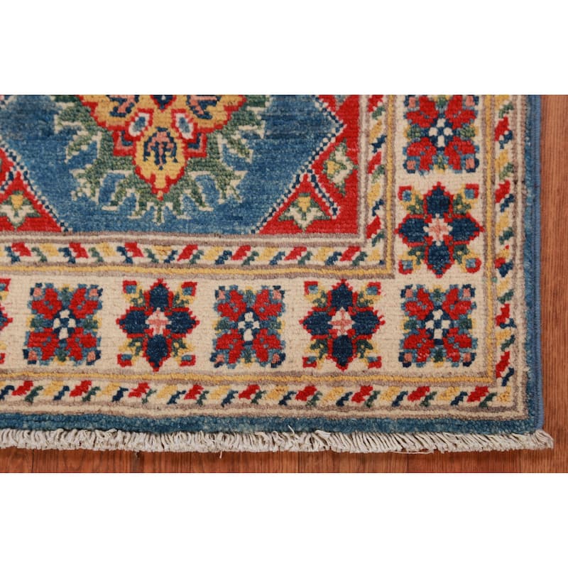 Blue Kazak Oriental Foyer Rug Handmade Traditional Wool Carpet - 2'0"x 3'0"