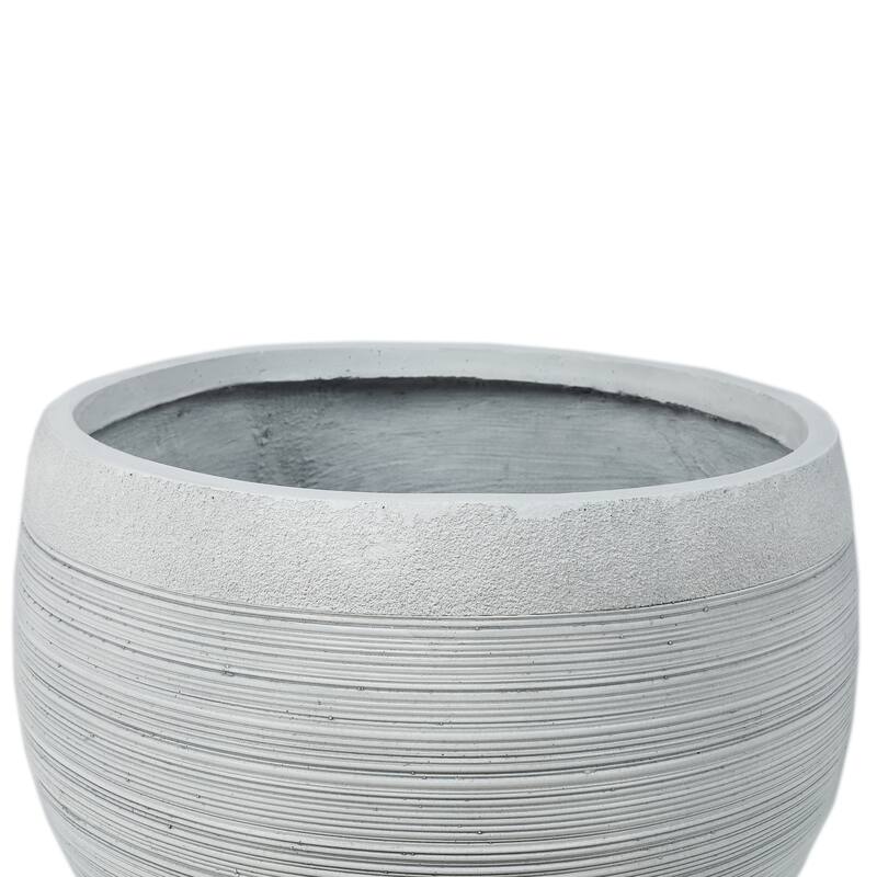 Pottery-Style Round MgO Planter, Indoor/Outdoor