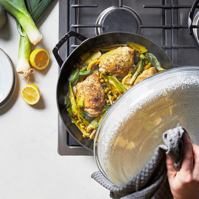 STAUB Cast Iron 3.5-qt Braiser with Glass Lid