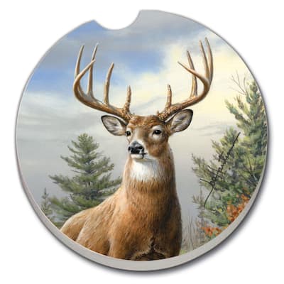 Absorbent Stone Car Coasters - Morning Light - Set of 2 - 2.626