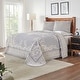 preview thumbnail 27 of 30, Cotton Blend Oversized Vintage Medallion Bedspread Set by Superior Slate Blue - King