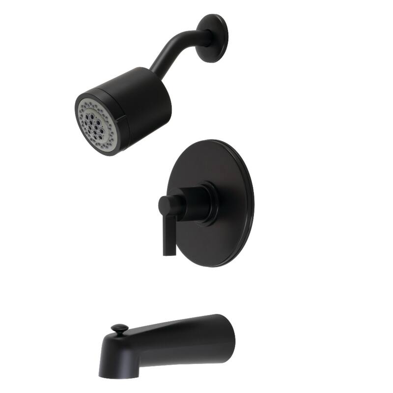 Kingston Brass NuvoFusion Tub and Shower Faucet - Matte Black