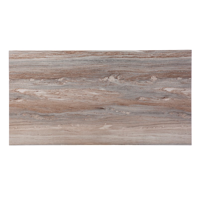 SEI Furniture Chadwick Contemporary Brown Faux Stone Desk