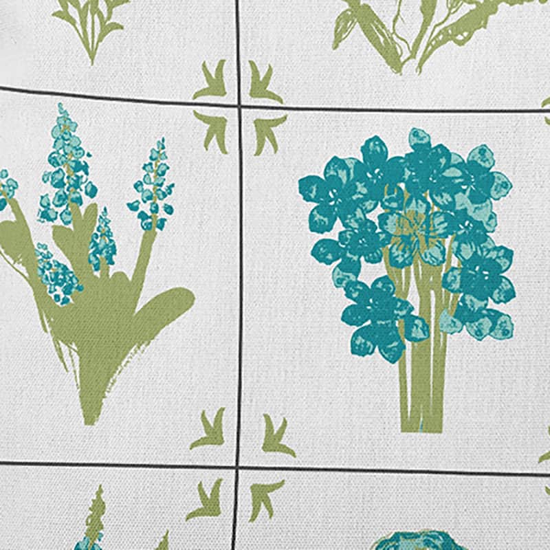 Framed Field Flowers Indoor/Outdoor Throw Pillow