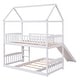 preview thumbnail 3 of 14, Twin over Twin Bunk Bed with Slide, House Bed with Slide