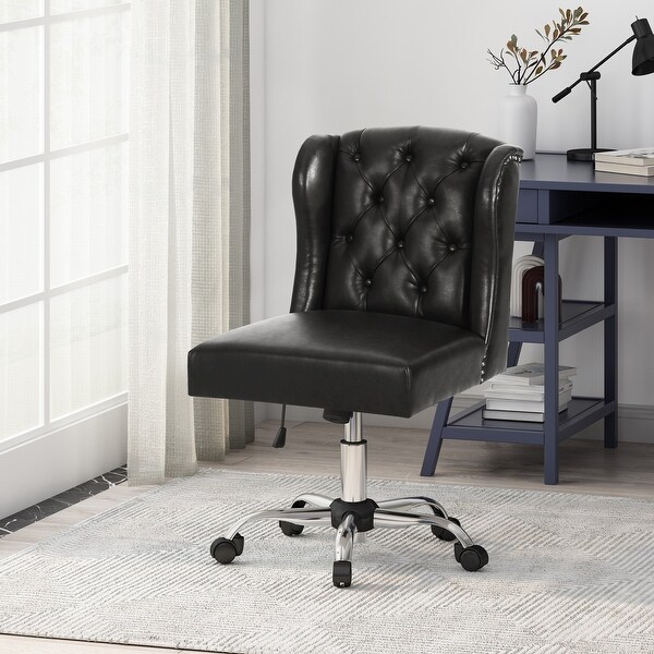 Black tufted hotsell office chair