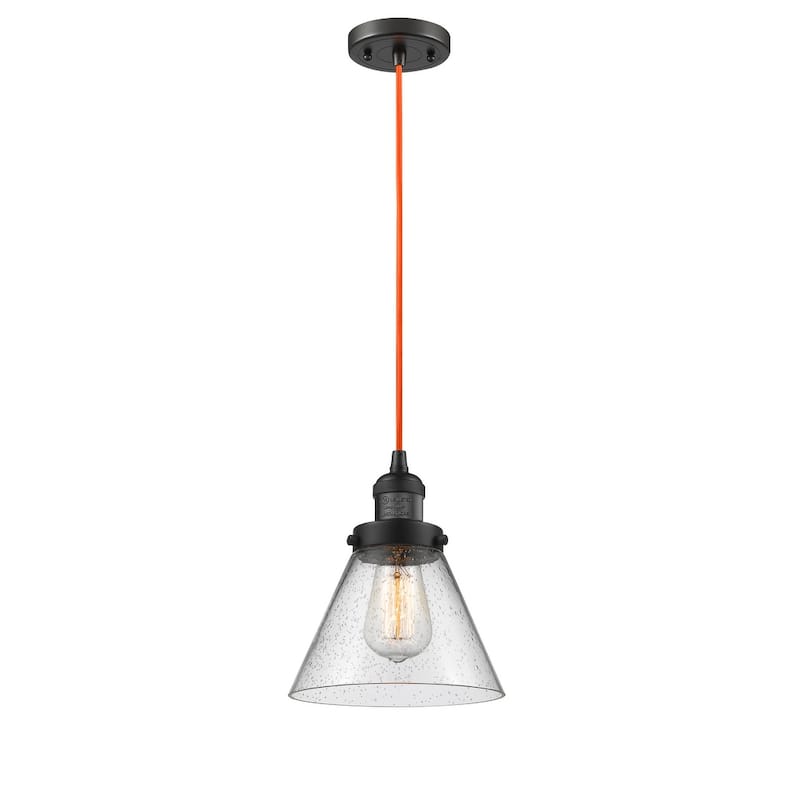 Innovations Lighting Large Cone 8" Wide Mini Pendant - Cord Suspension