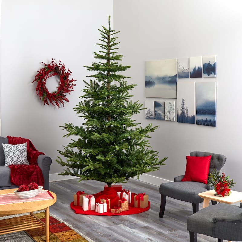 9ft. Layered Spruce Artificial Christmas Tree with 750 Clear LED Lights and 2055 Branches - Majestic Holiday X-Mas Display
