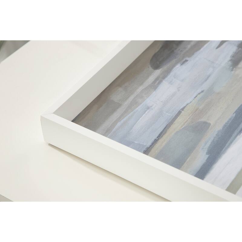 Amanti Art Decorative Wood Tray 13"x19" featuring 'Intuition Blue and Tan' by Jackie Hanson