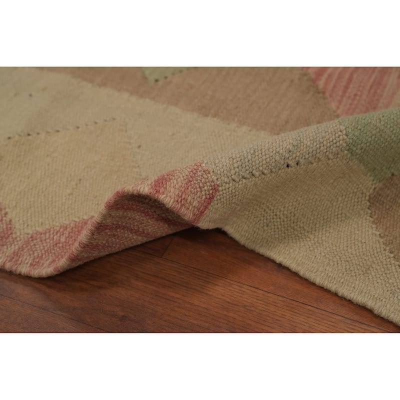 Hand Woven Oriental 100% Wool Carpet Southwestern Modern Multi-Colored Kilim Area Rug - 8' 0'' X 4' 8''
