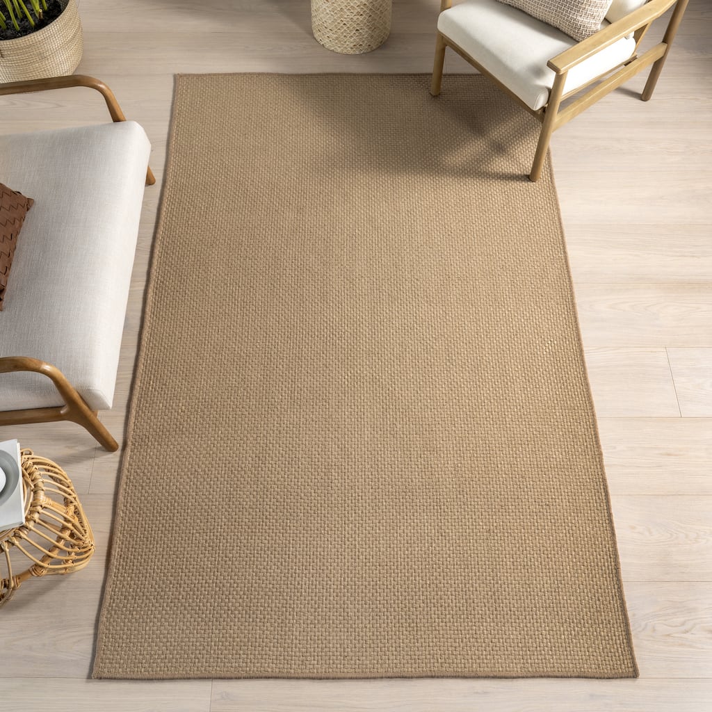 Nuloom Ainara Solid Handmade Jute Area Rug