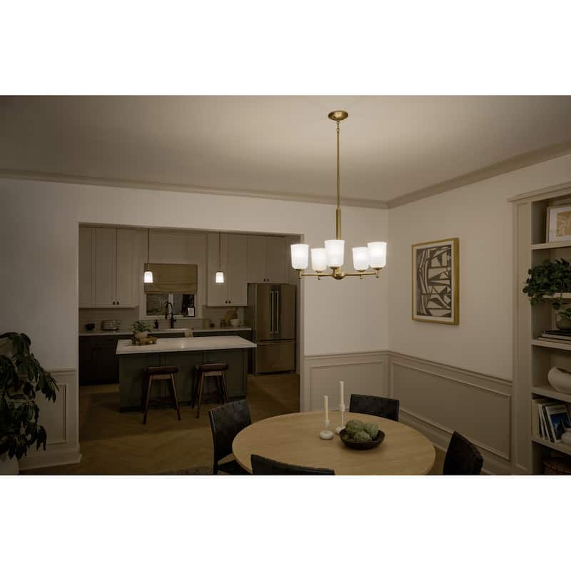 Kichler Lighting Shailene 1-Light Natural Brass Mini Pendant Light - 11.25