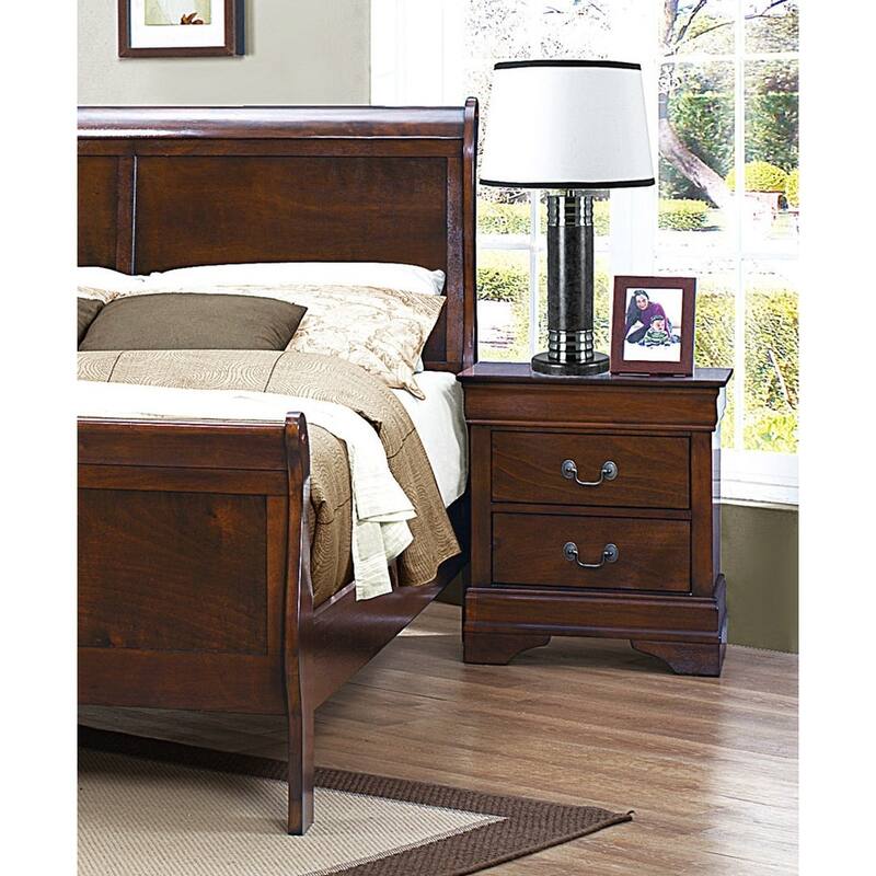 Nightstand of 2x Drawers Traditional Design Bedroom Furniture