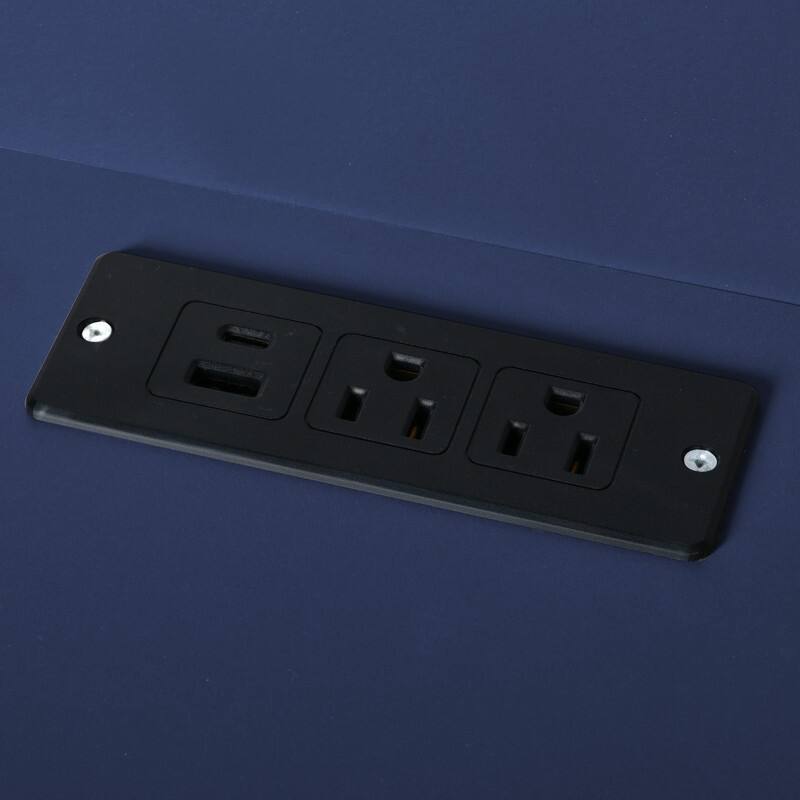 Modern 80.1" Tall Freestanding Kitchen Pantry Cabinet with Adjustable Shelves and 2 Power Outlets